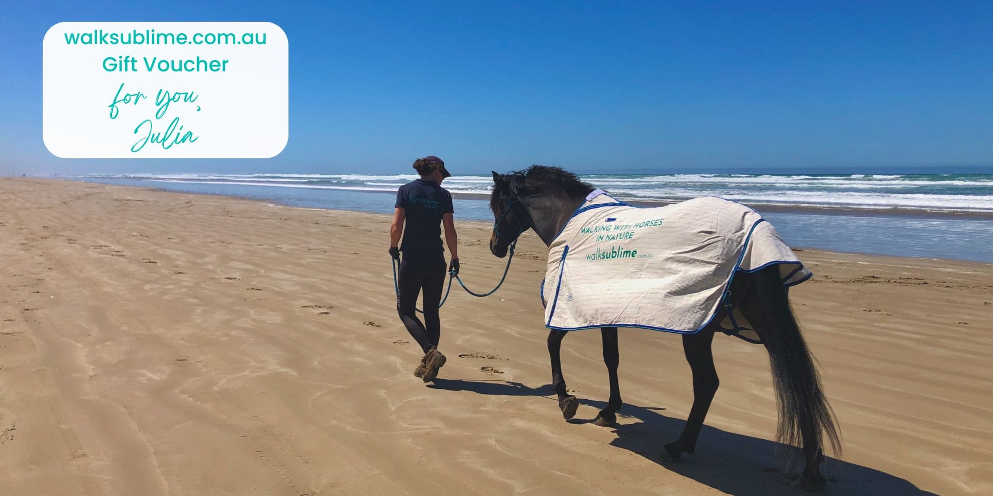 Beach Walk with Horses Gift Voucher front